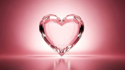 Elegant Pink Valentine Background with Heart Accent