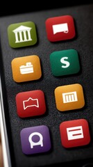 Cellular app icons closeup detailed view of cell showcasing numerous diverse application icons highlighting digital interface
