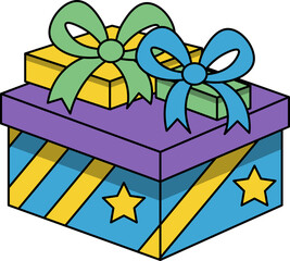 Illustration of gift box vector shape