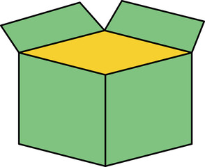 Illustration of gift box vector shape