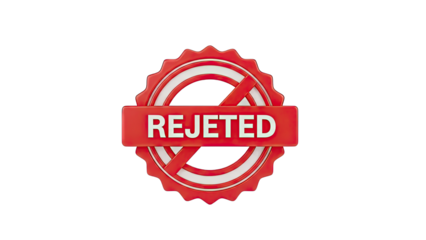 Rejected Stamp Seal with Diagonal Bar