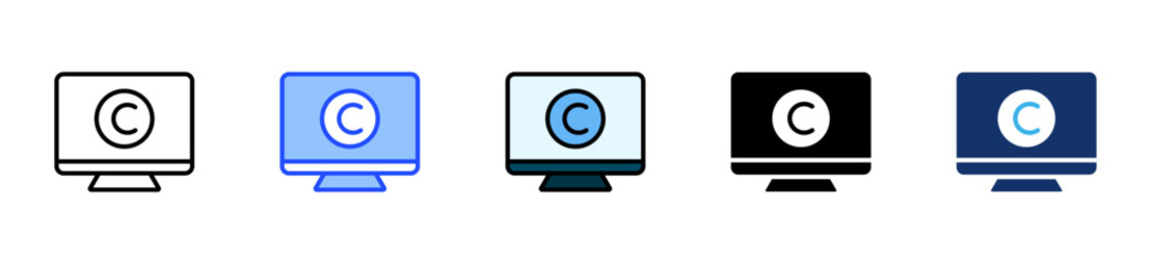 Digital Rights Icon Collection With Multiple Styles