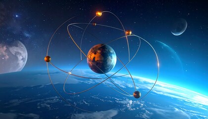 Abstract Atomic Structure with Planets and Orbits in Deep Space.