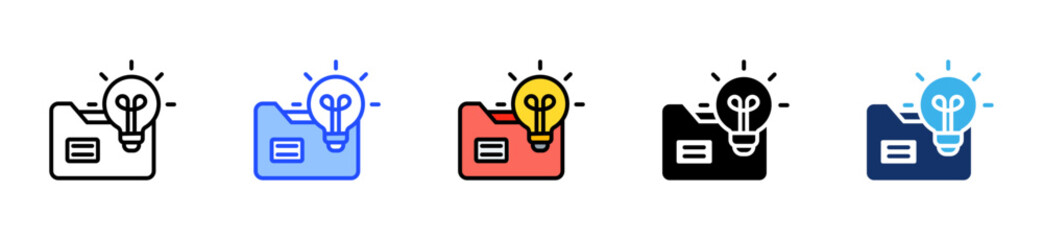 Innovation Document Icon Collection With Multiple Styles