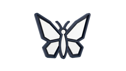 Geometric Butterfly Mirror