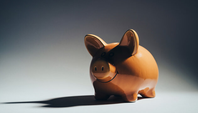 A classic ceramic piggy bank symbolizing prudent financial planning and the habit of saving for future prosperity