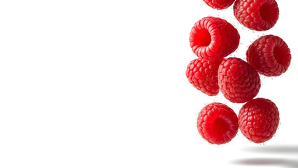 Fresh Raspberry Isolated With Copy Space