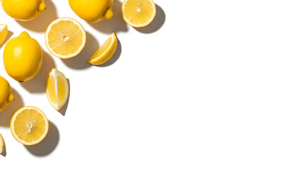 Fresh Lemon Isolated With Copy Space