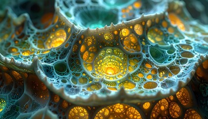 Abstract Fractal Bubbles Macro View.