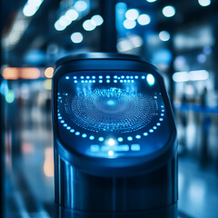 Robotic technology demonstration at a modern exhibition center interactive display futuristic environment close-up view