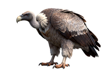 Large Bird of Prey Vulture in Detailed Profile