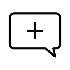 Obraz premium add message icon. Add comment icon vector isolated on white background. Comment mark.