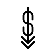 Obraz premium financial icon decline. crisis icon