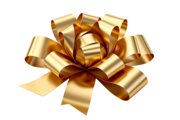 Golden Gift Bow for Festive Celebrations