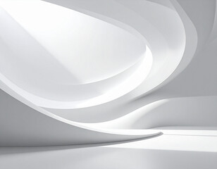 Abstract white curves