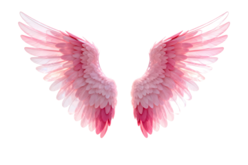 Pink Fantasy Angel Wings with Soft Feathers
