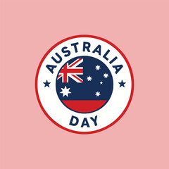 Australia Day concept stamp vector
