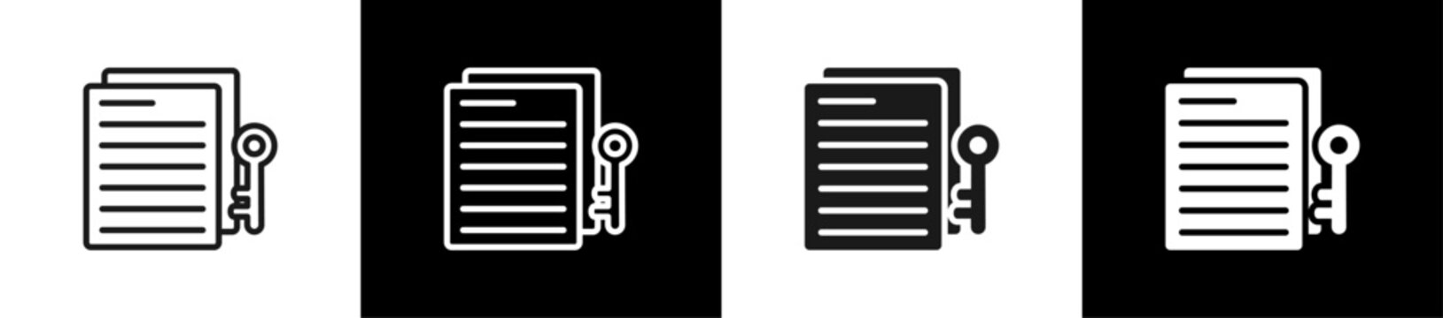 Privacy Policy Line N Glyph Icon Style In White And Background