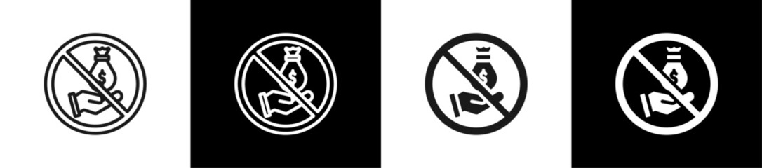Anti-Corruption Line N Glyph Icon Style In White And Background