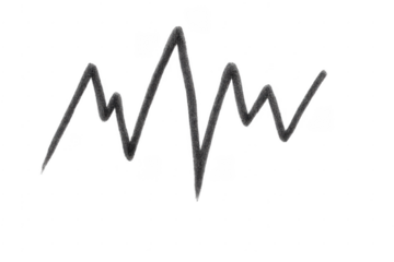 Hand drawn charcoal zigzag line doodle texture