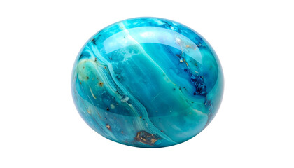 Vibrant orb of swirling blue and teal hues against a black backdrop