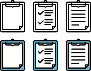 クリップボードと書類のアイコン。（Clipboard and documents icon.）
