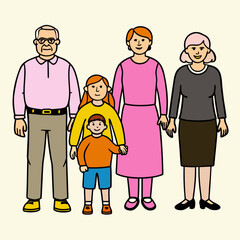 Family isolated on white background Vector