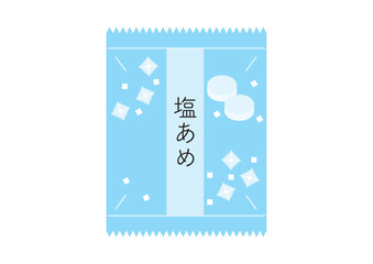 シンプルな塩あめのイラスト、1袋バージョン