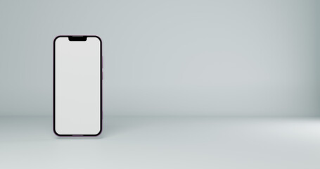 3d render of a modern mobile phone background template