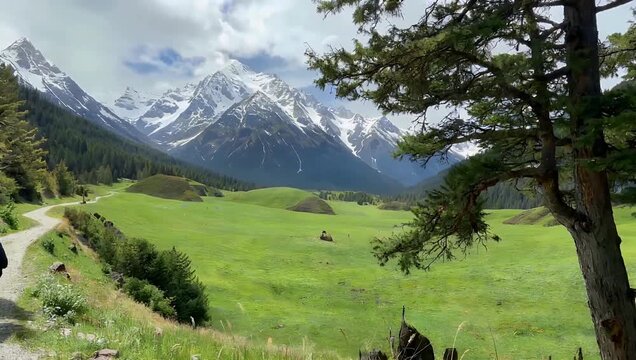 Detailed 4K video exploring the remote culturally rich Gannan Tibetan Autonomous Prefecture showcasing the rugged landscape local settlements the mysterious Gan encrypted territory travel 