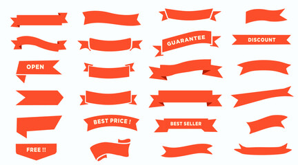 Ribbon frame template. badge banner design vector.