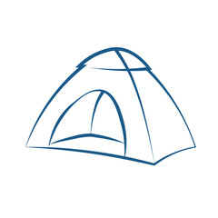 Camping Outline Illustration