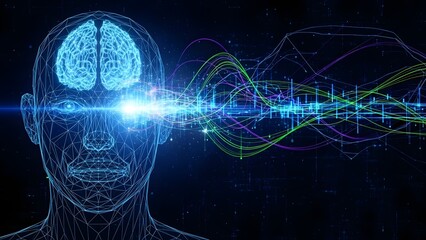 Human Brain Activity with Neural Signals and Vibrant Waveforms