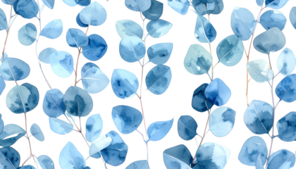 Watercolor eucalyptus leaves on dark background (1)