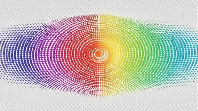 Abstract colorful circles formation on light gray background for design