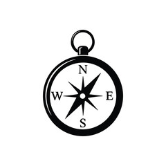 Compass icon for navigation and adventure orientation isolated vector graphic