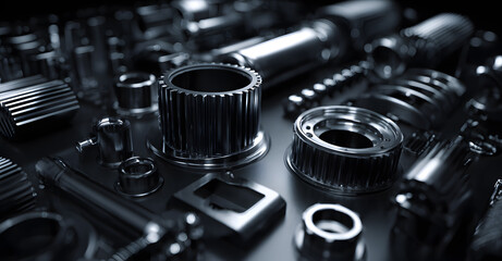 Naklejka premium Close up of precision mechanical component