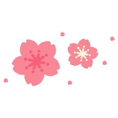 桜 春 花 手描き パステル かわいい イラスト