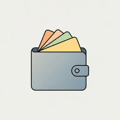 Multi-card digital wallet icon