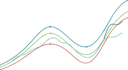 Abstract Colorful Wavy Lines Data Visualization.