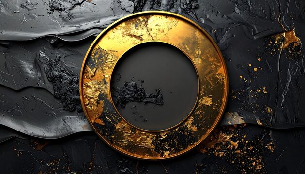 Golden Ring on Abstract Background - A Striking Visual.