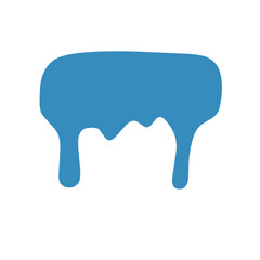 Illustration of dripping paint. Melting colored paint. Flat design of dripping colored paint. Colorful paint vector