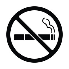 No Smoking Sign, Prohibition Symbol, Cigarette Ban Icon Symbol