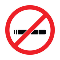 No Smoking Sign, Prohibition Symbol, Cigarette Ban Icon Symbol