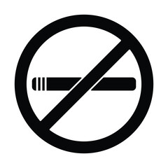 No Smoking Sign, Prohibition Symbol, Cigarette Ban Icon Symbol