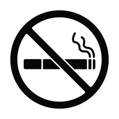 No Smoking Sign, Prohibition Symbol, Cigarette Ban Icon Symbol