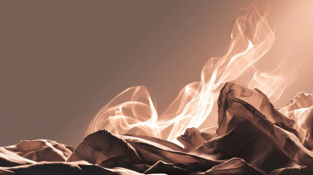 Cremation Services Banner Featuring Abstract Warm Light Forms With Minimal Symbolism for Honoring Loved Ones in Remembrance