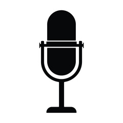 microphone icon on white background
