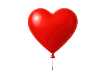 Red heart balloon symbolizing love and celebration