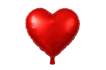 Red foil heart balloon symbolizing love and celebration